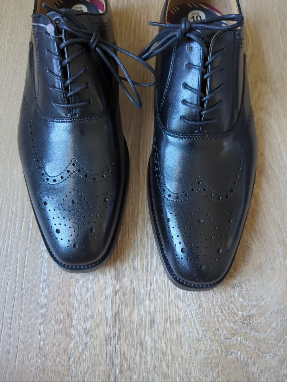 Brooks Brothers Men Dress Shoes Cassel Cap Toe Oxford Black Ortholite 10